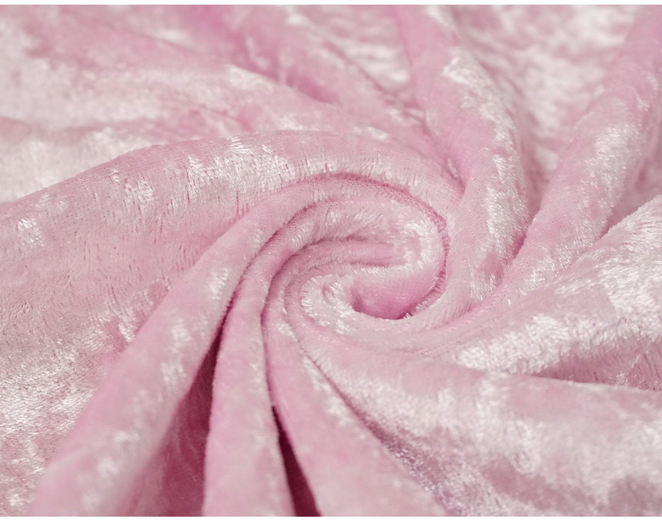 Crushed Velvet Fabric-Light Pink 150cm wide craft fabric dress fabric  velour