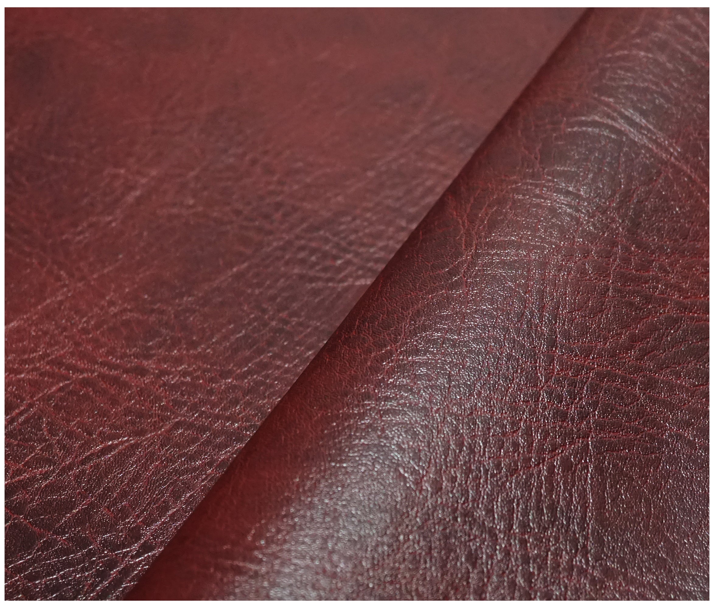 Oxblood Chester Faux Leather Fabric Fire Retardant Leatherette Upholst