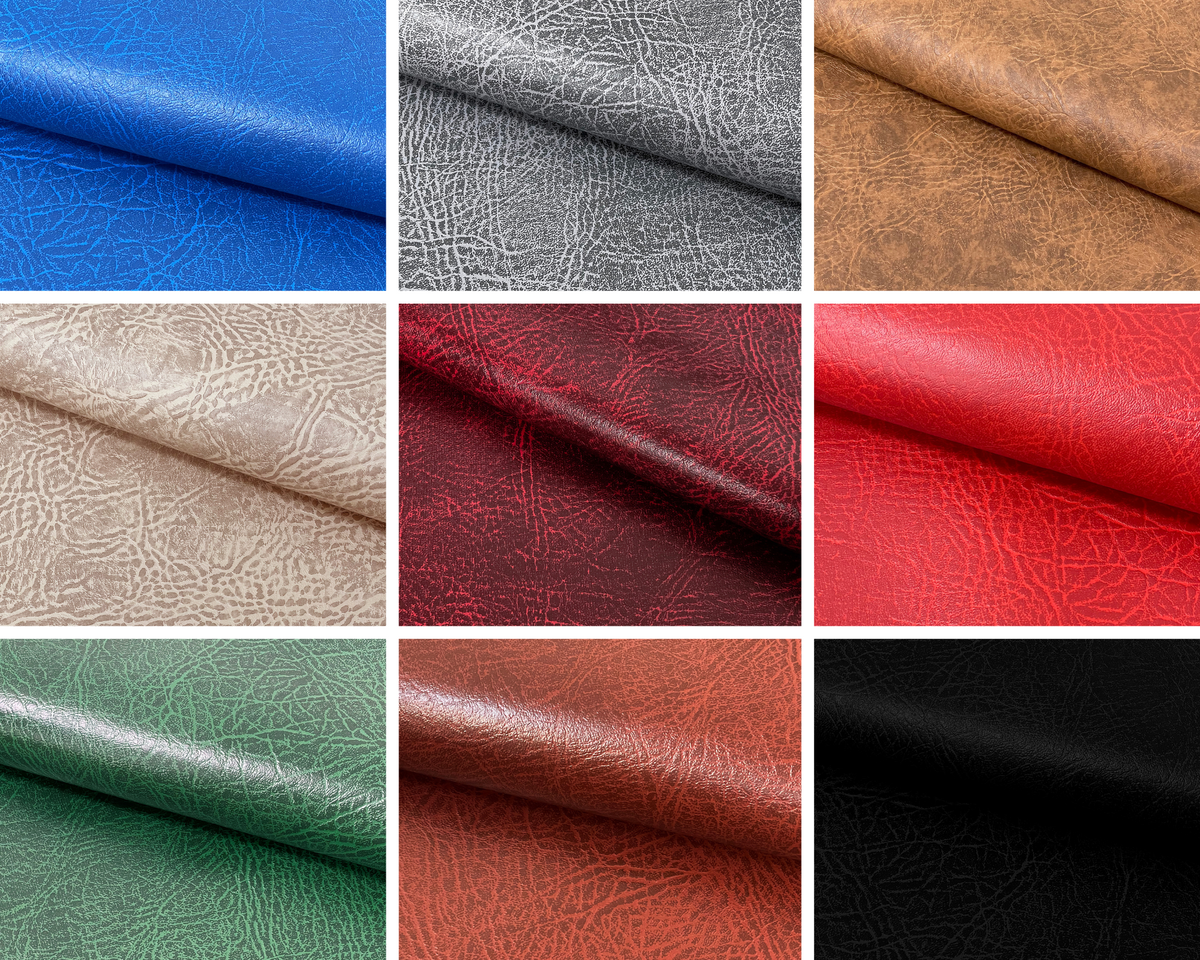 Chester Faux Leather Fabric Fire Retardant Leatherette Upholstery Material | 140cm Wide