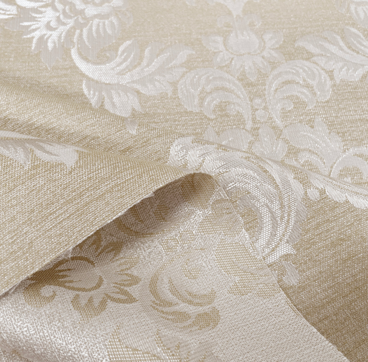 Morgan Luxury Jacquard Floral Damask Curtain Fabric Roman Blind Material | 140cm Wide