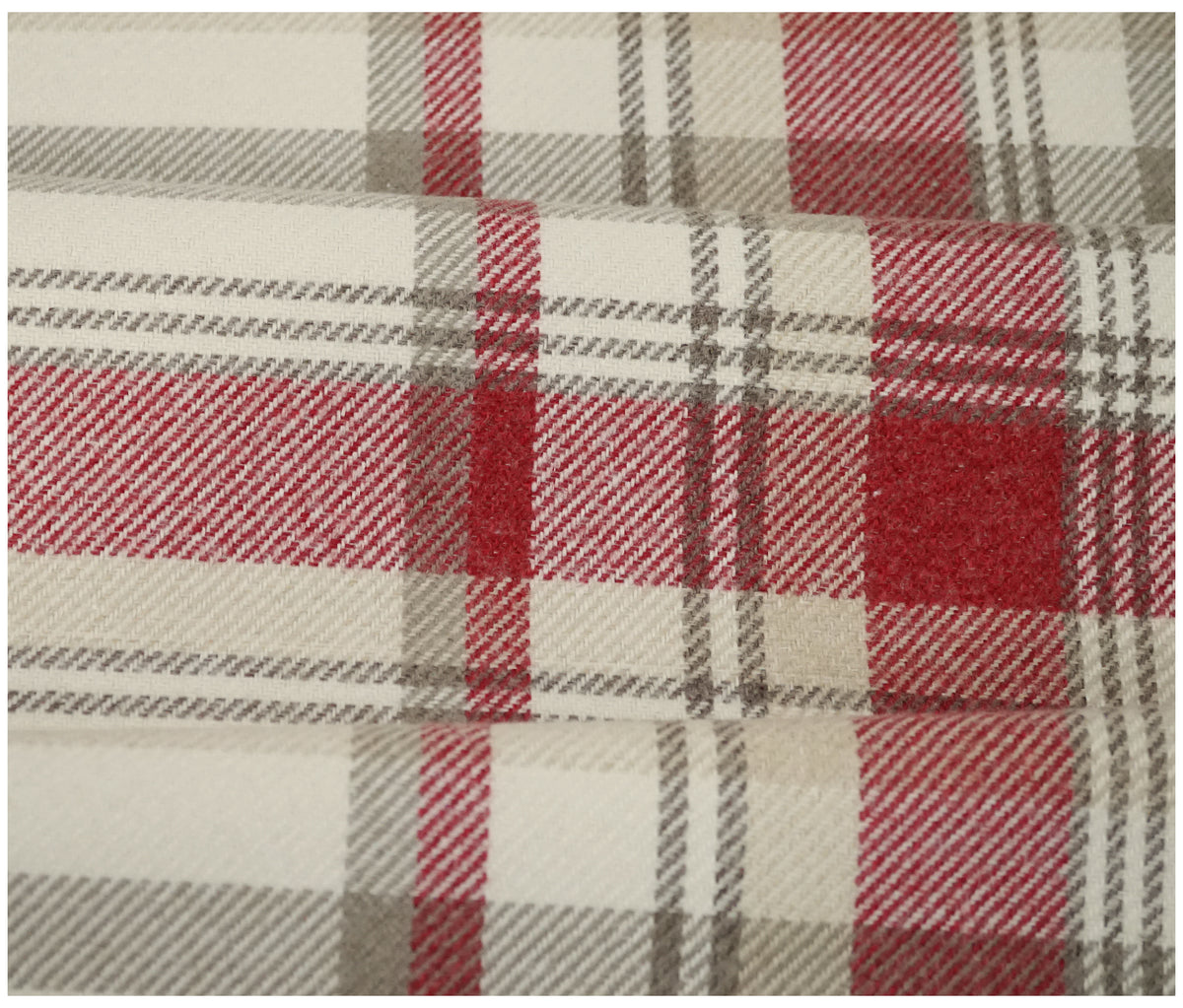 Skye Balmoral Thick Wool Effect Tartan Upholstery Fabric | 140cm Wide