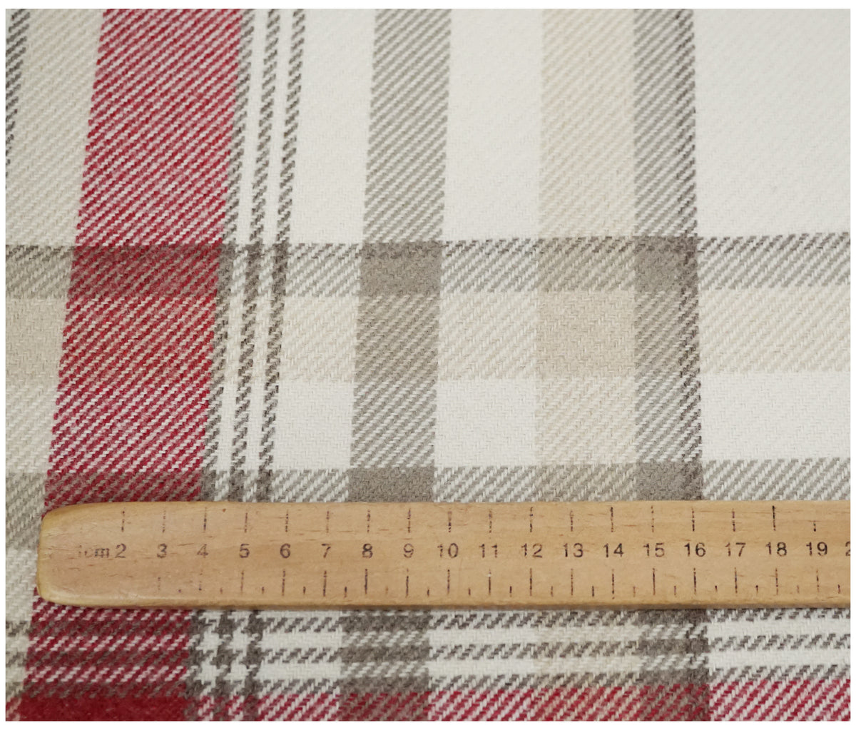 Skye Balmoral Thick Wool Effect Tartan Upholstery Fabric | 140cm Wide