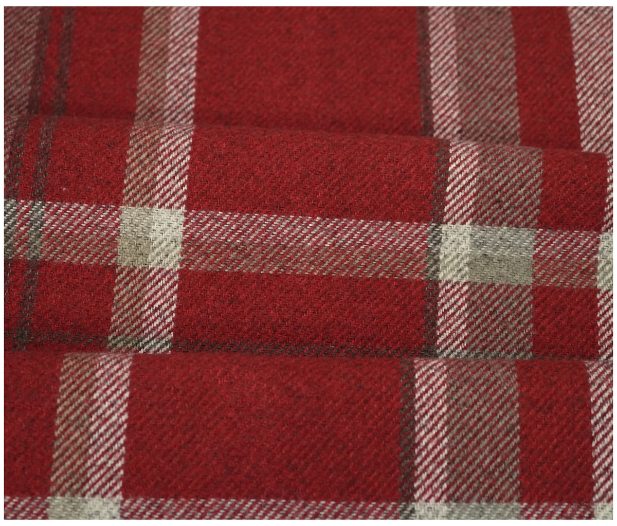 Skye Balmoral Thick Wool Effect Tartan Upholstery Fabric | 140cm Wide