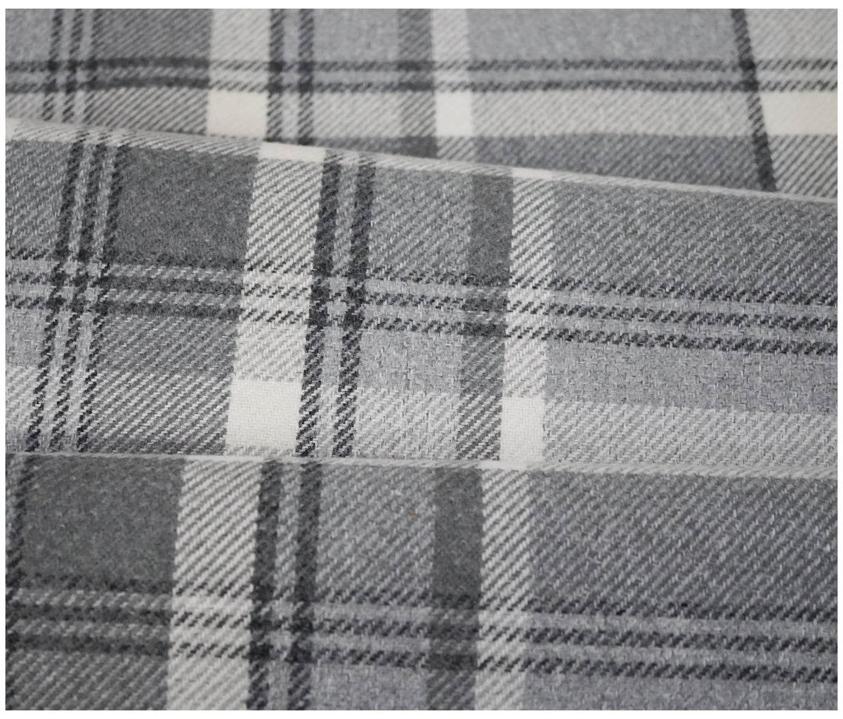 Skye Balmoral Thick Wool Effect Tartan Upholstery Fabric | 140cm Wide