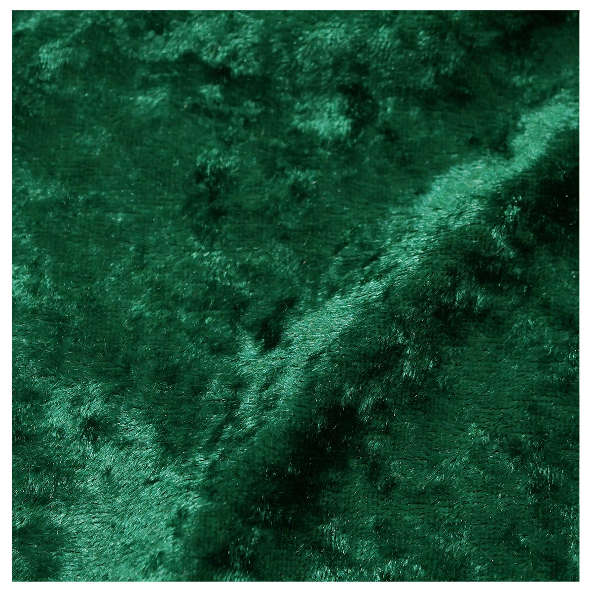 Forest Green Crushed Velvet Fabric Velour Material - 150cm Wide