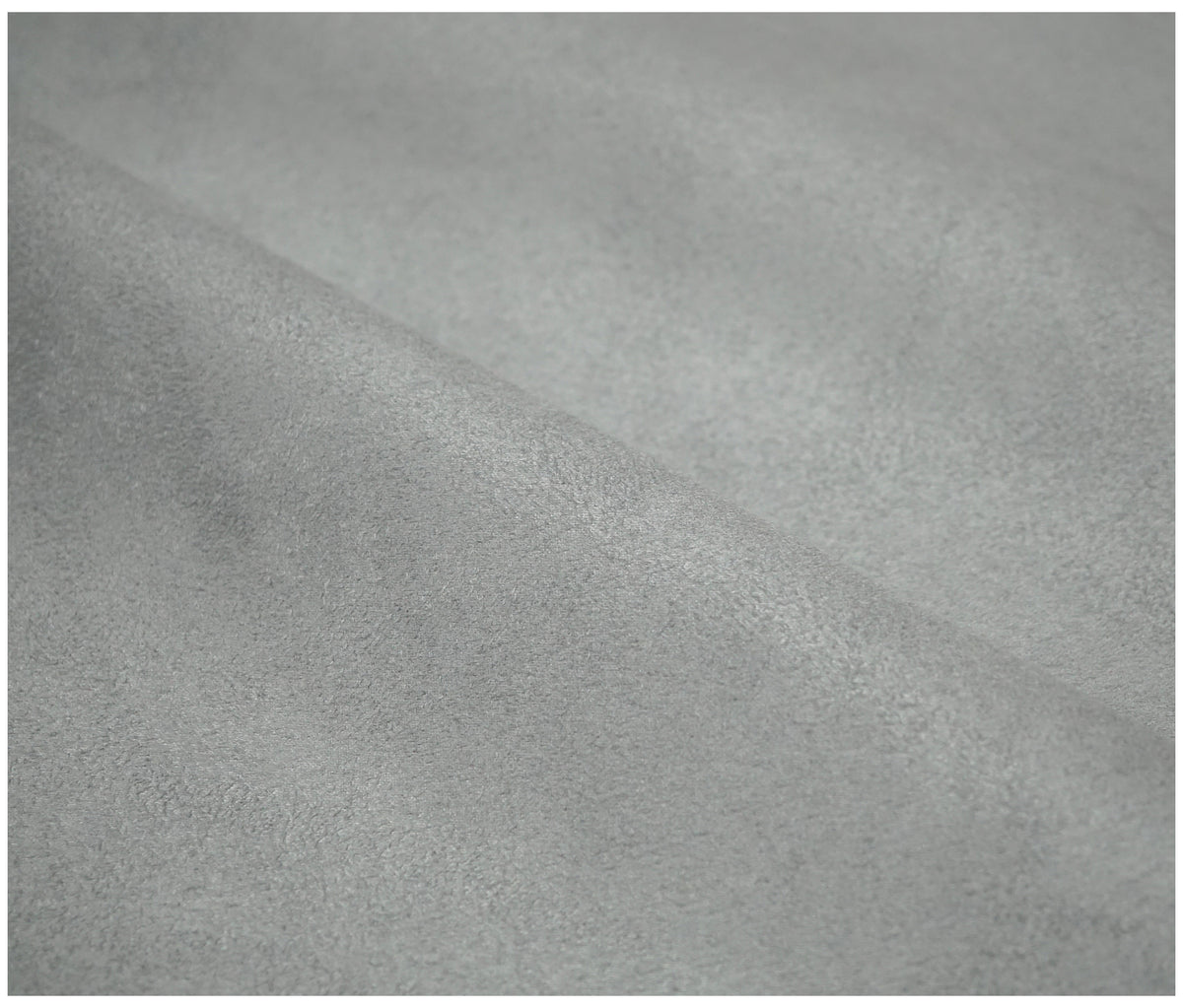 Silver Grey Faux Suede Soft Touch Leatherette Upholstery Fabric for Furnishings Cushions Curtain - 150cm Wide