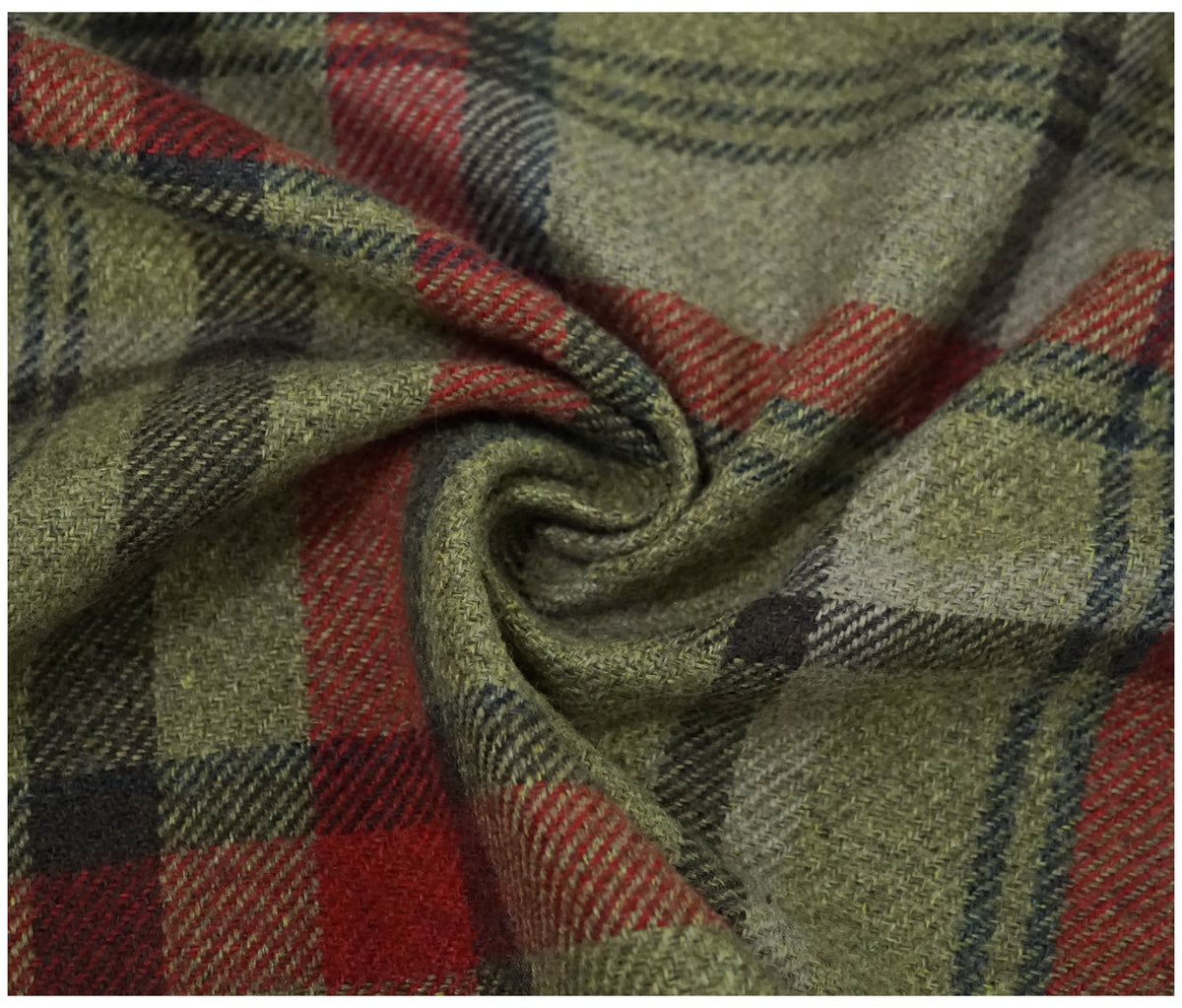 Skye Balmoral Thick Wool Effect Tartan Upholstery Fabric | 140cm Wide