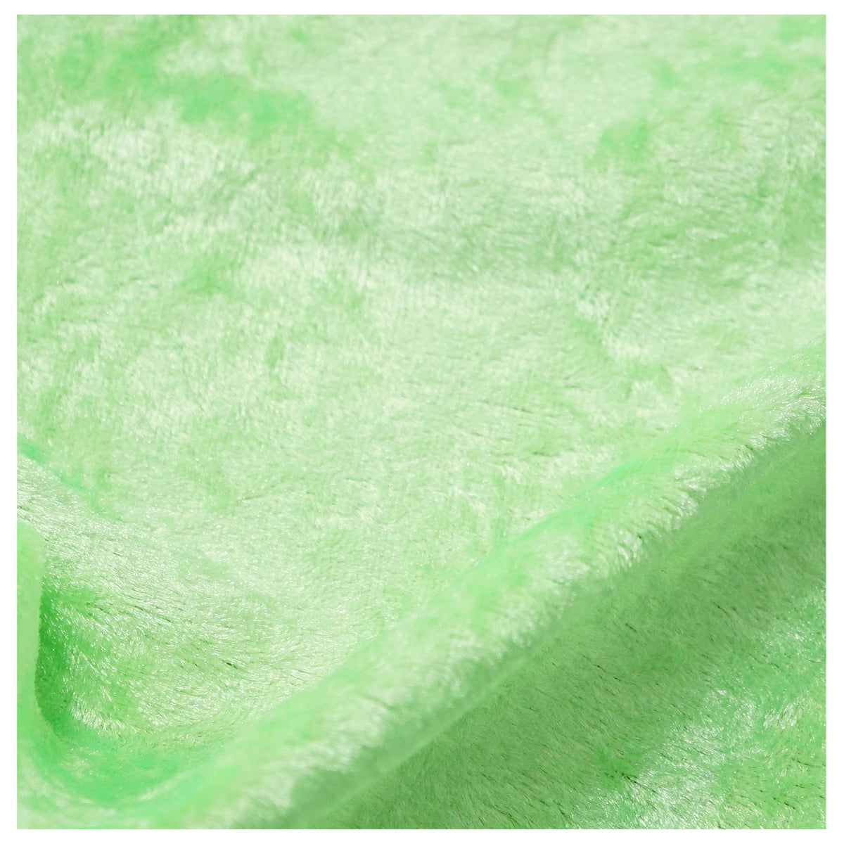 Lime Crushed Velvet Fabric Velour Material - 150cm Wide