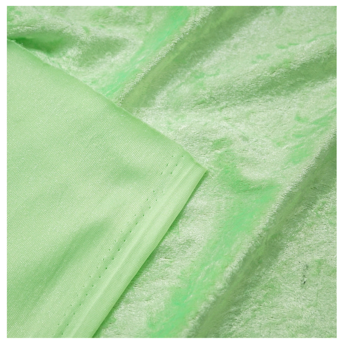 Lime Crushed Velvet Fabric Velour Material - 150cm Wide