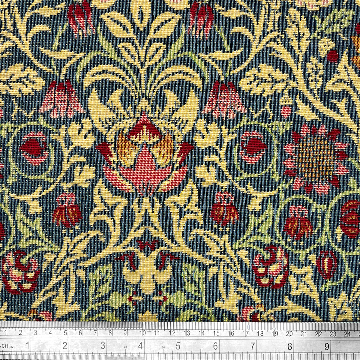 Violet & Columbine Luxury Tapestry Fabric - William Morris Designer Material | 140cm Wide