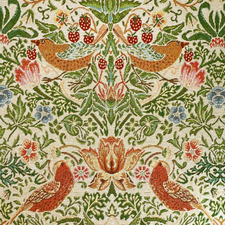 Strawberry Thief Luxury Tapestry Fabric - William Morris Designer Material | 140cm Wide