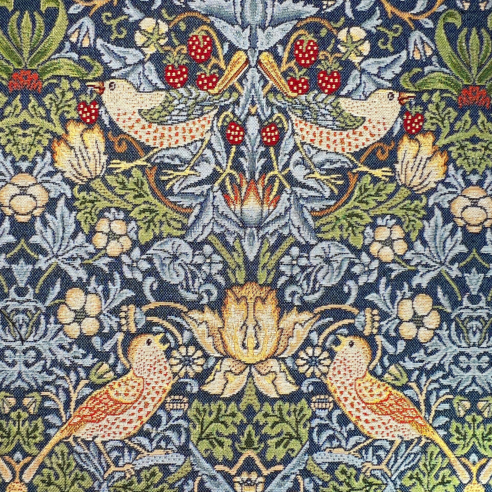 Strawberry Thief Luxury Tapestry Fabric - William Morris Designer Material | 140cm Wide