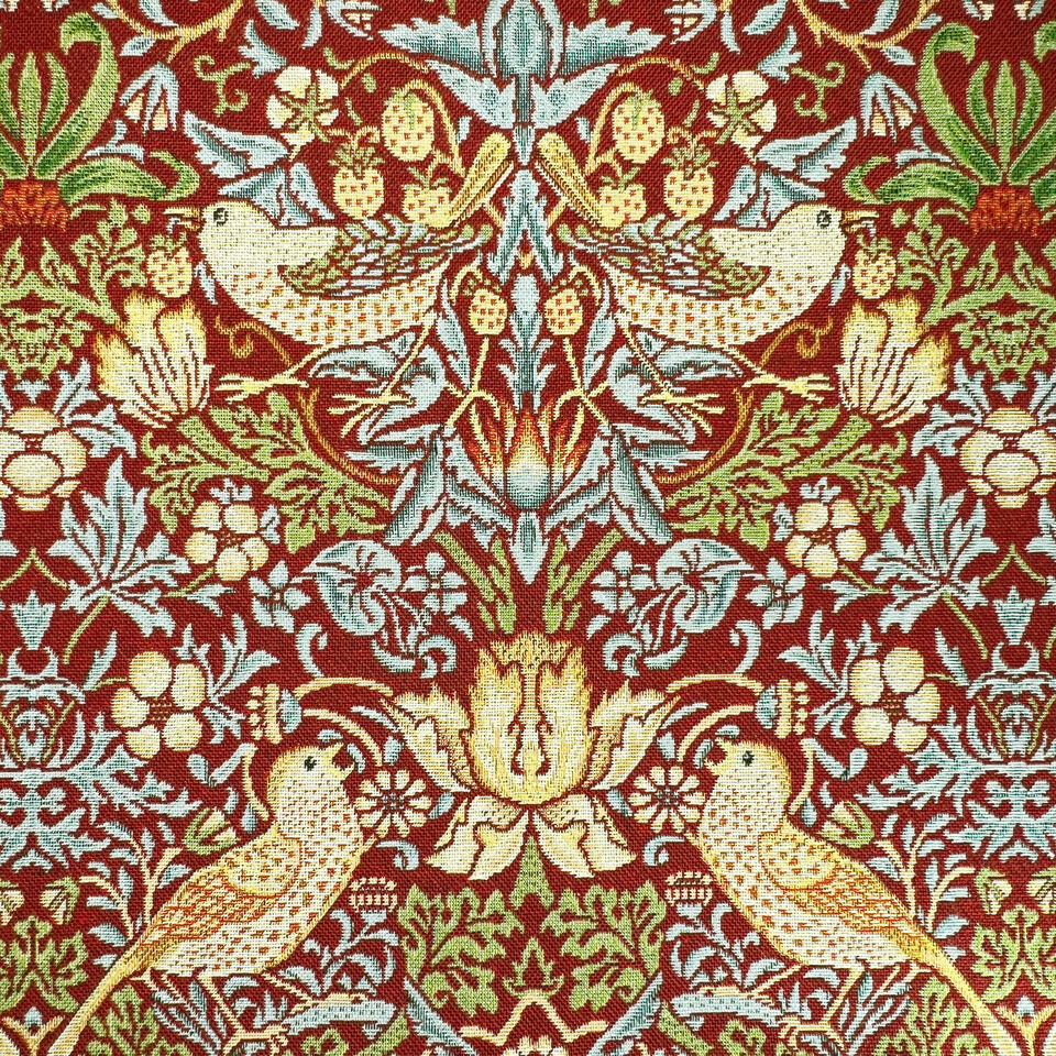 Strawberry Thief Luxury Tapestry Fabric - William Morris Designer Material | 140cm Wide