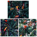 Rainforest Digital Printed Plush Velvet Upholstery Fabric Curtains Cushions Material | 148cm Wide