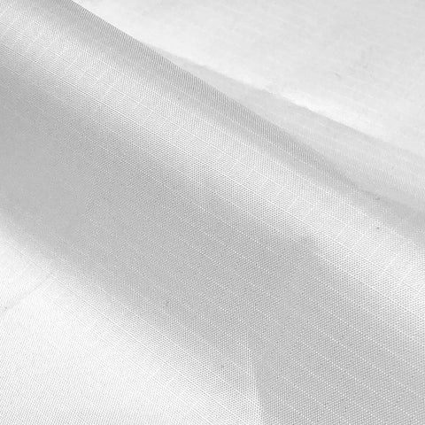 White Waterproof Ripstop Polyester Fabric – Tear-Resistant Outdoor Material 150cm Wide