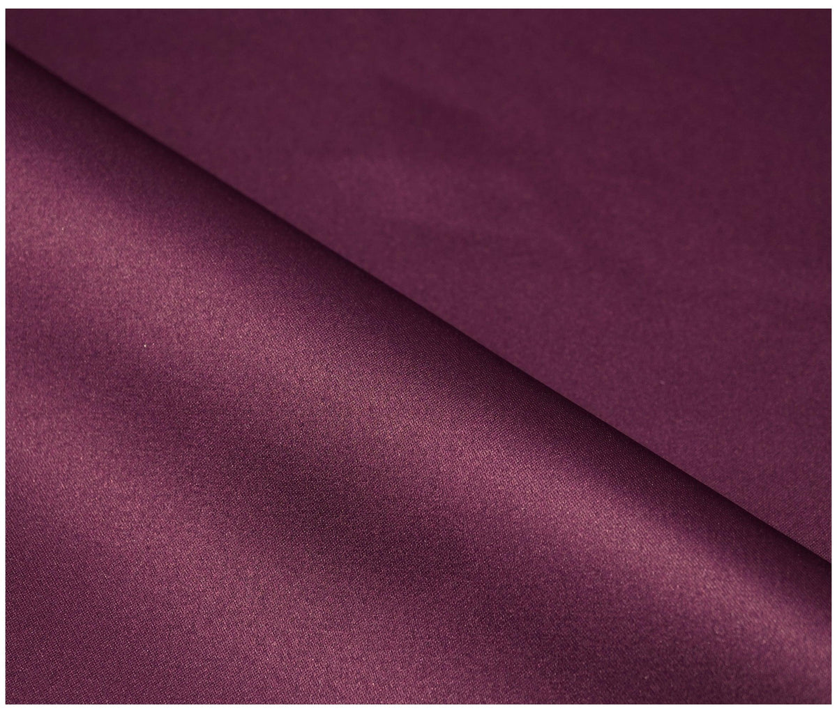 Aubergine Duchess Satin - The Fabric Trade