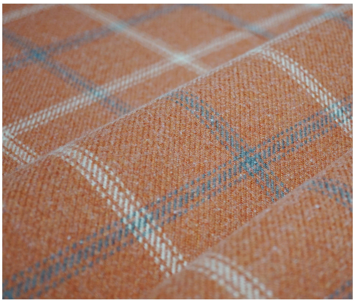 Autumn Orange Lewis Tartan - The Fabric Trade