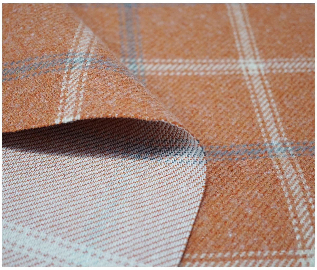 Autumn Orange Lewis Tartan - The Fabric Trade