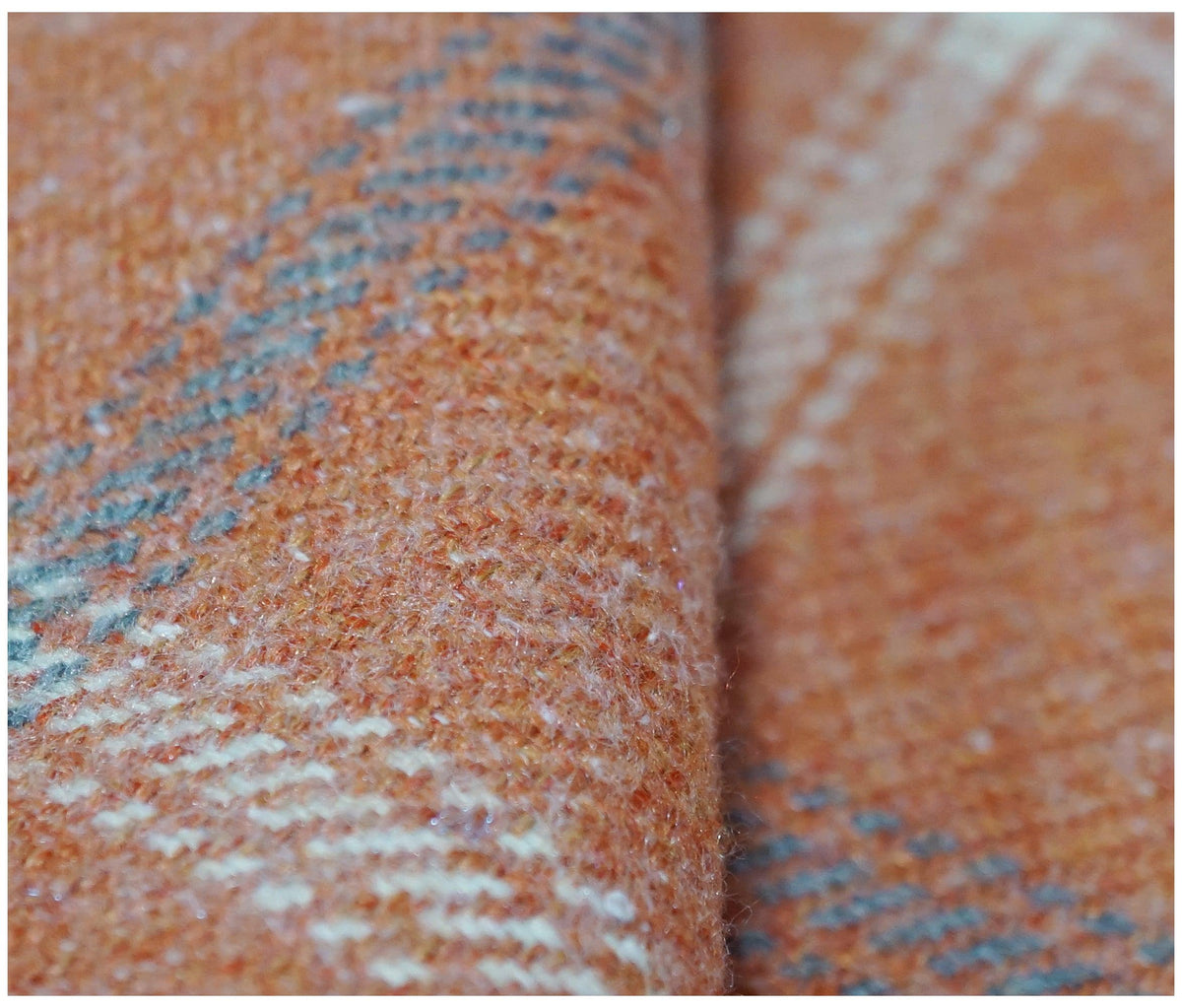 Autumn Orange Lewis Tartan - The Fabric Trade