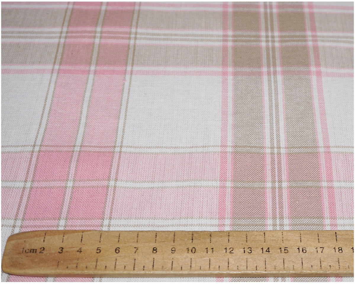 Baby Pink Standard Tartan - The Fabric Trade