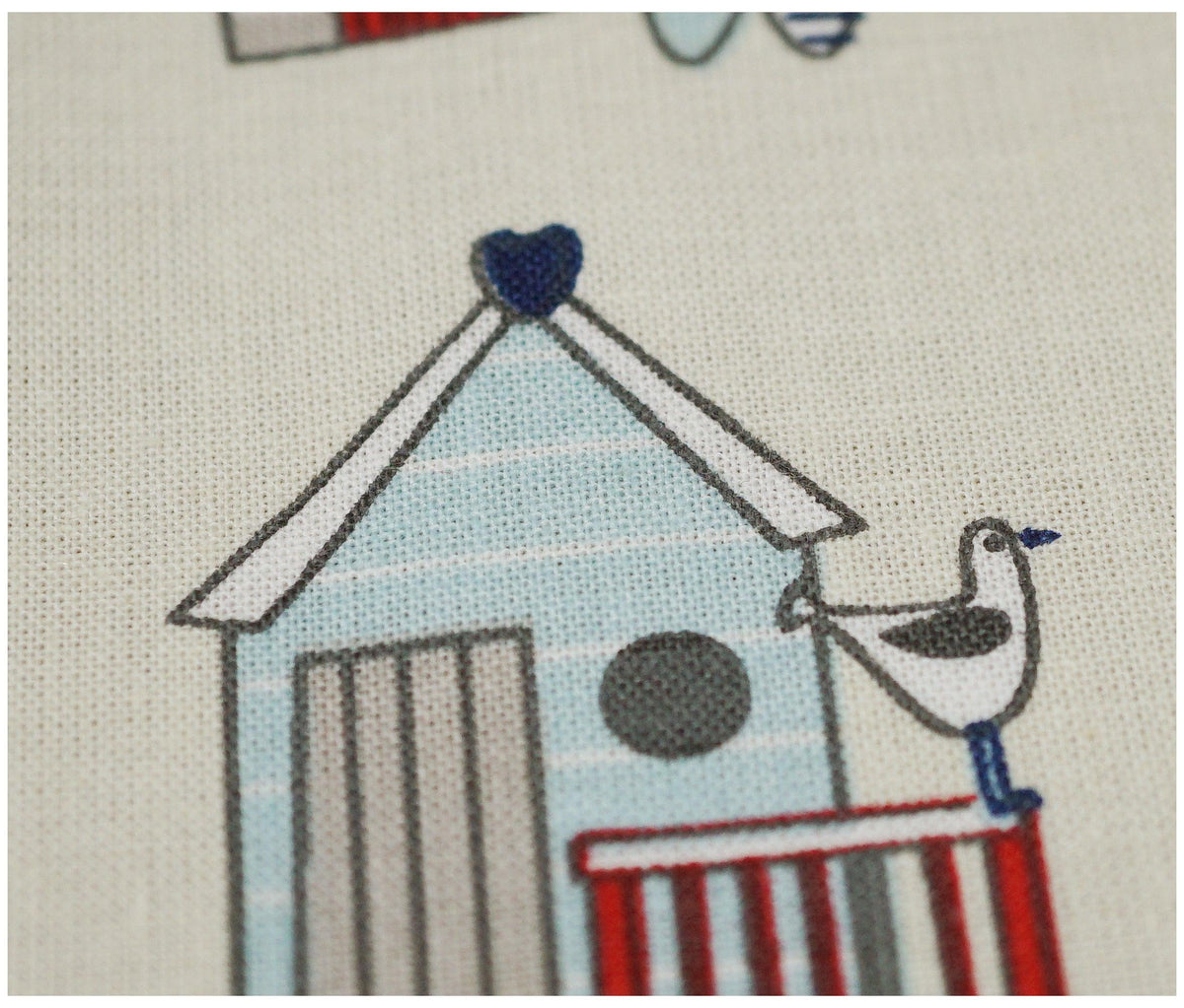 Beach Huts Nautical Lifestyle Printed 100% Cotton - The Fabric Trade