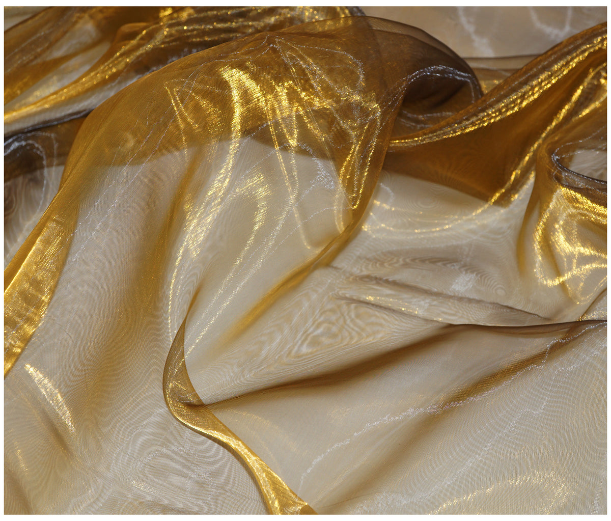 Black Gold Organza - The Fabric Trade