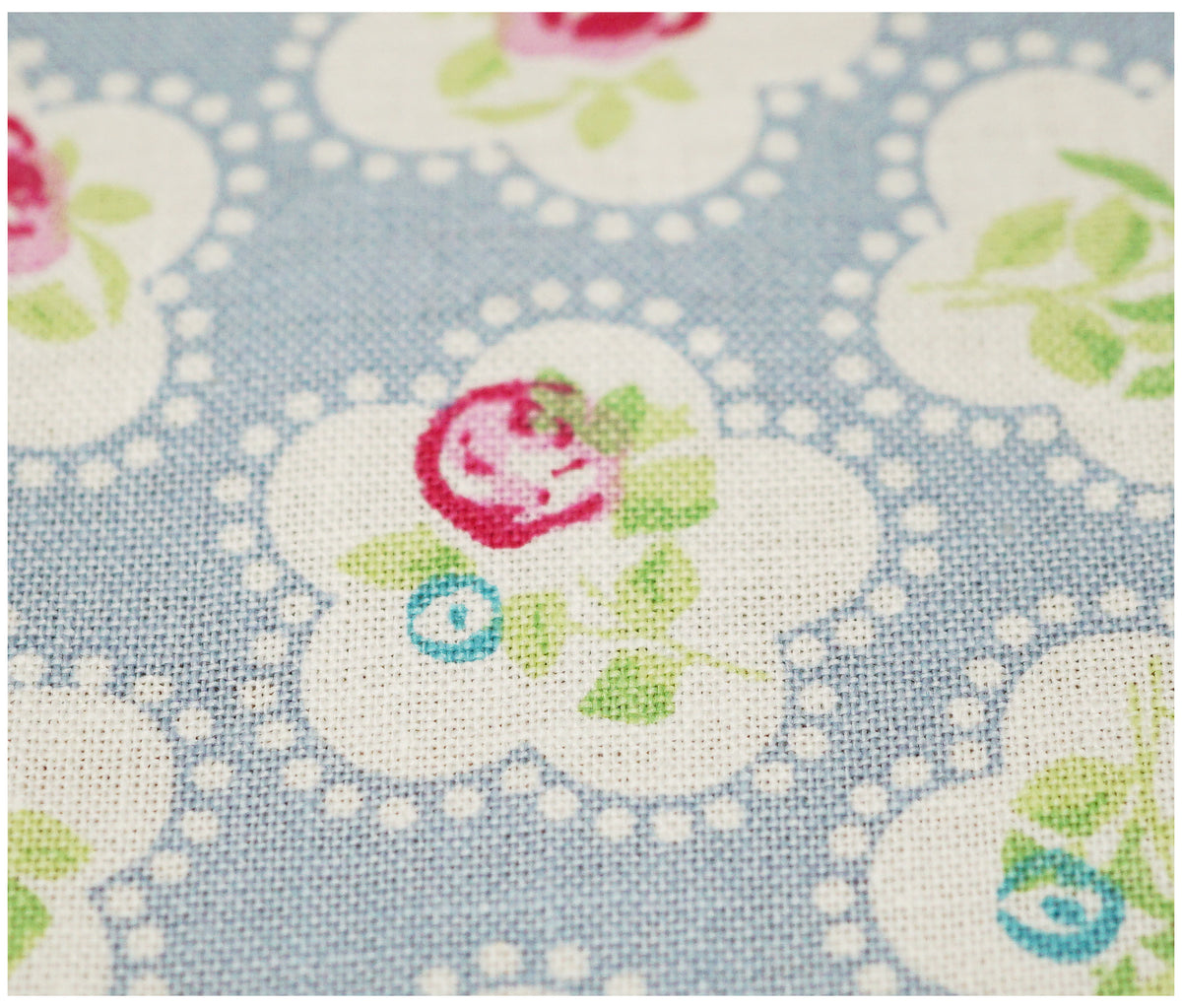 Blue Dainty Flowers Lifestyle Printed 100% Cotton - The Fabric Trade