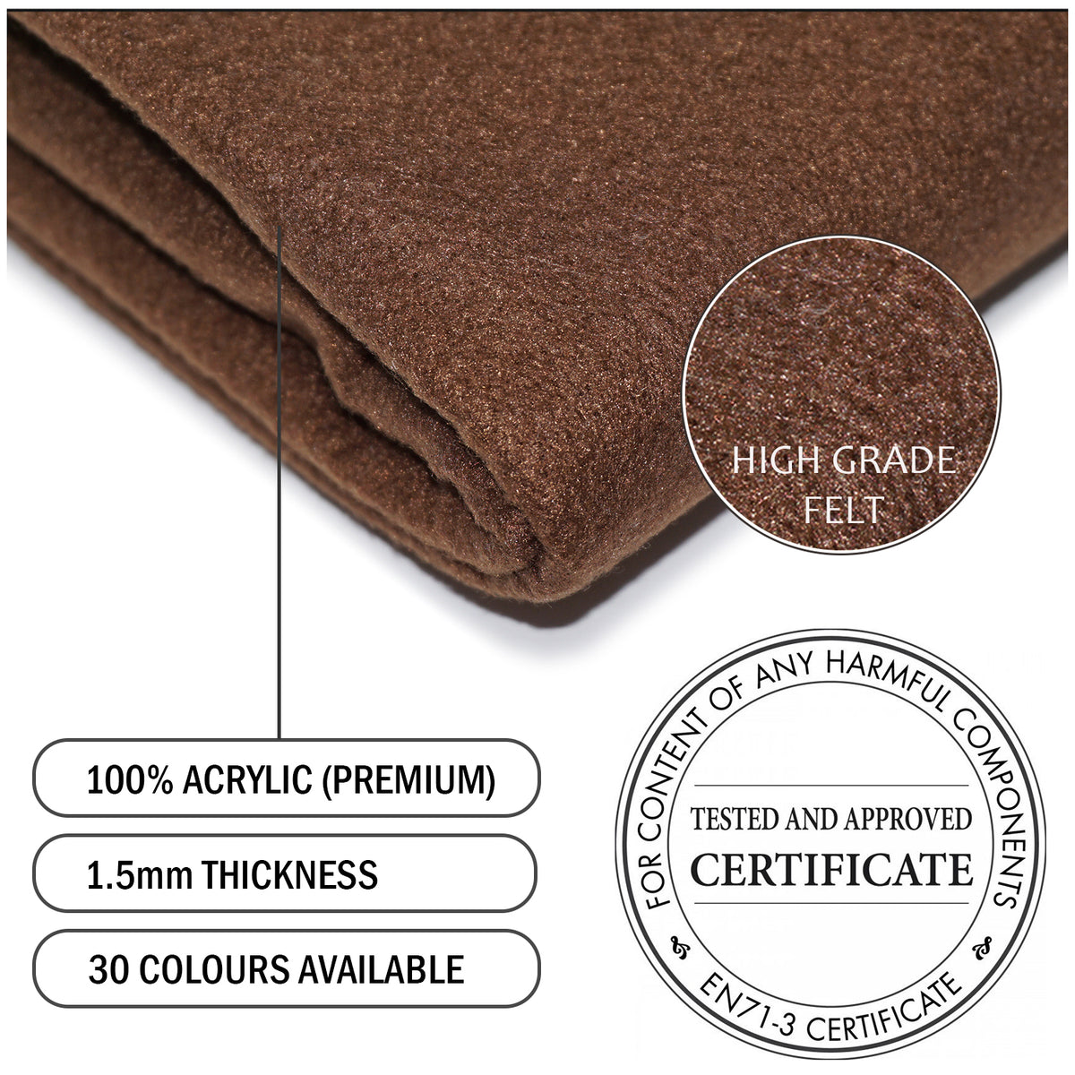 Brown Felt - The Fabric Trade