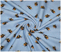 Bumblebee Light Blue Printed Jersey - The Fabric Trade