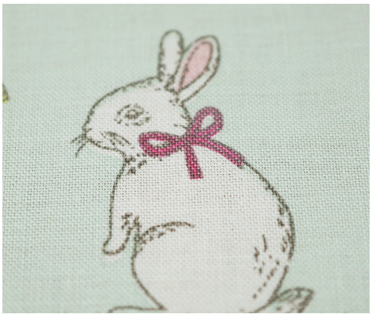 Bunnies Duckegg Lifestyle Printed 100% Cotton - The Fabric Trade