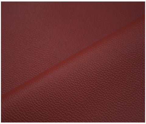 Burgundy Grained Faux Leather - The Fabric Trade