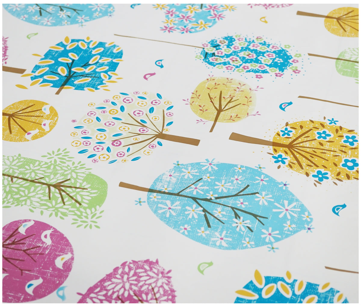 Cartoon Trees Multi Tablecloth - The Fabric Trade