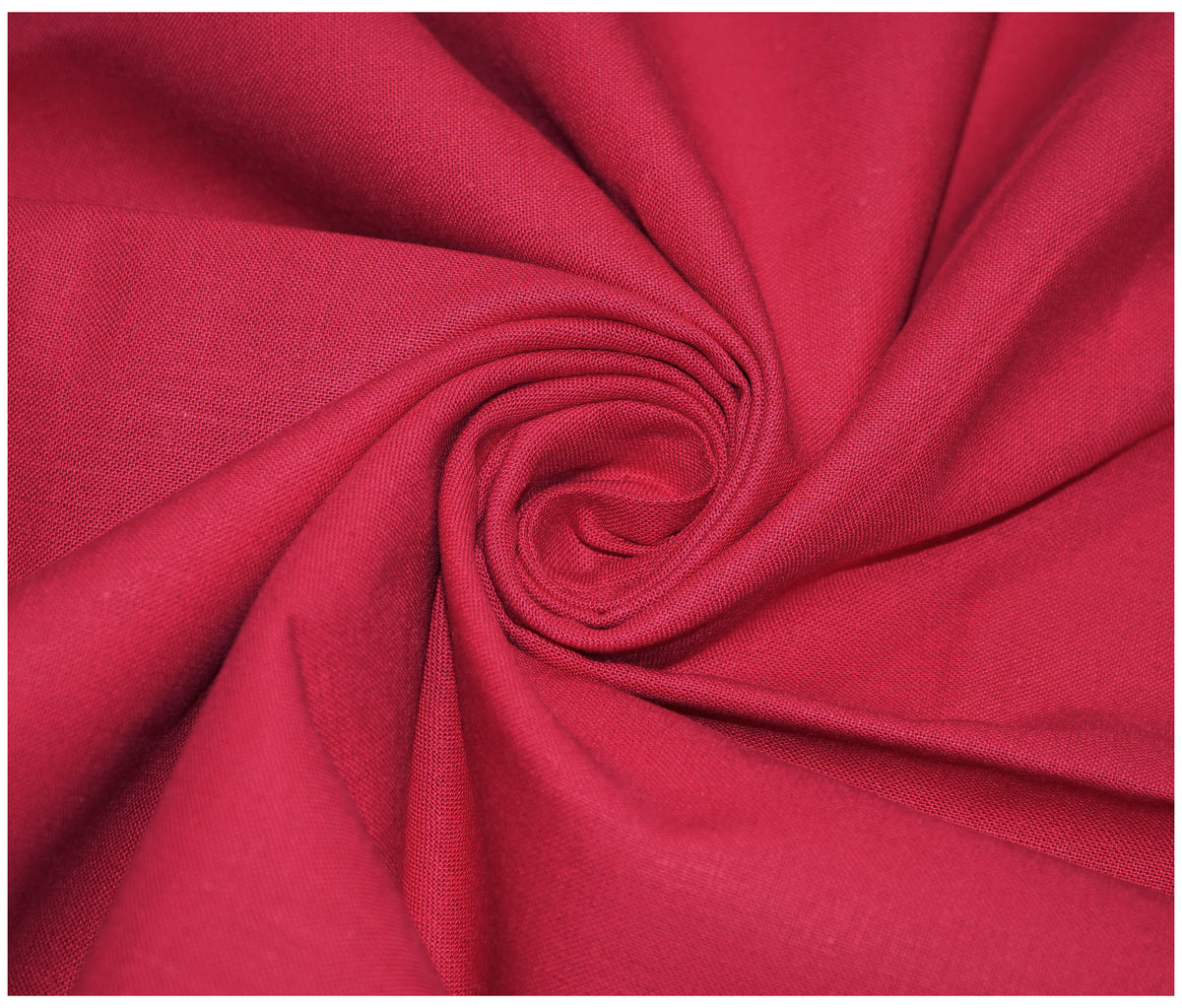 Cerise 100% Plain Cotton - The Fabric Trade