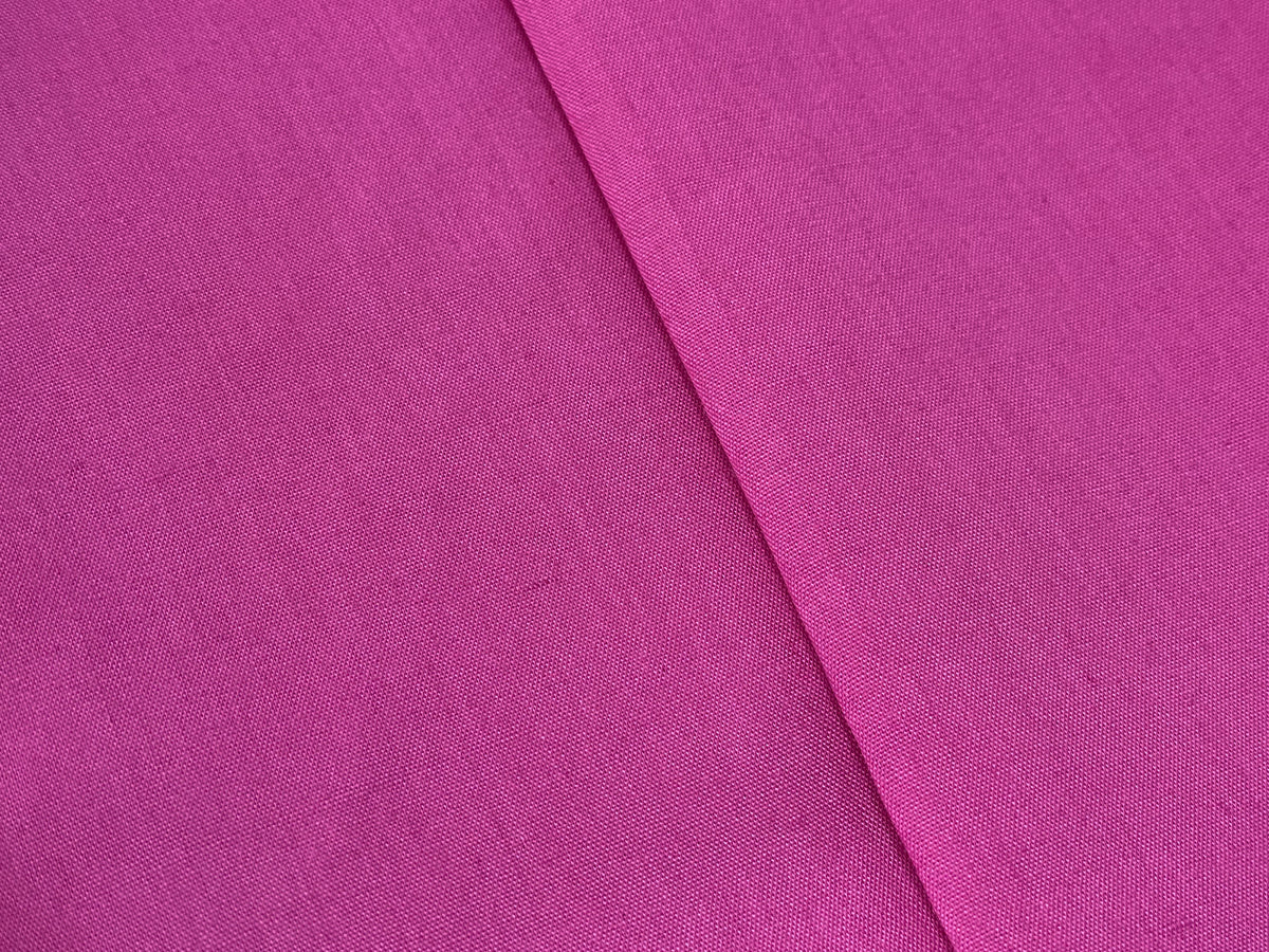 Cerise Plain Polycotton - The Fabric Trade