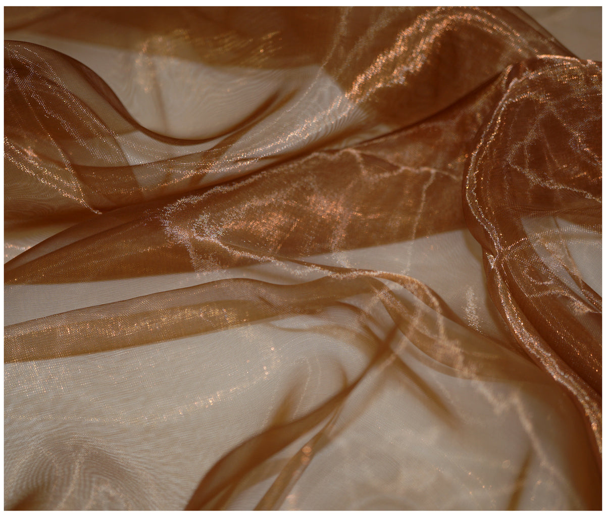 Chocolate Organza - The Fabric Trade