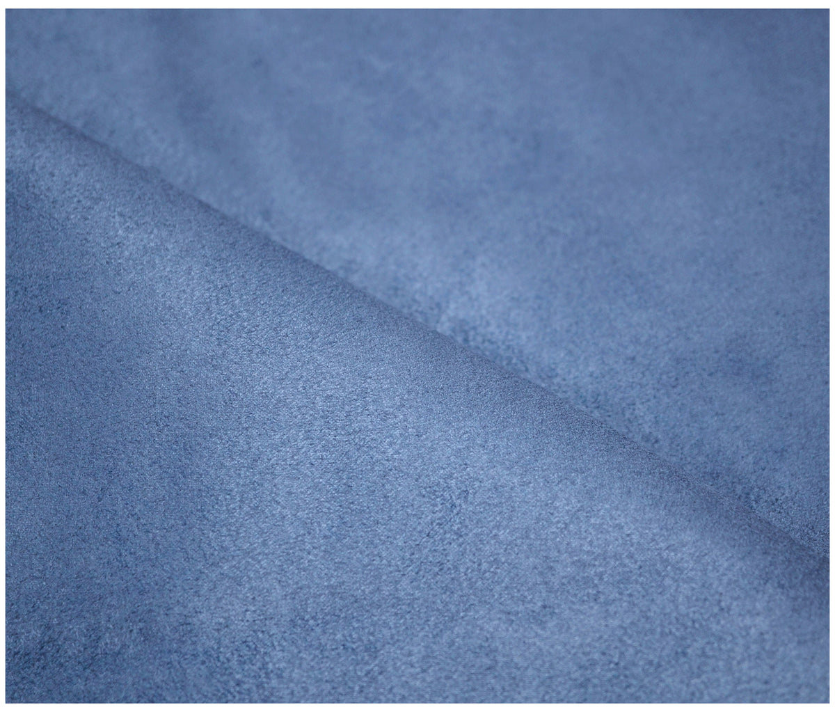 Cornflower Faux Suede - The Fabric Trade