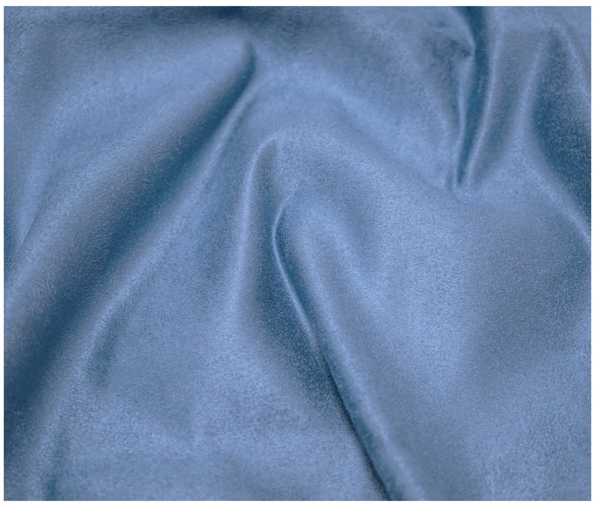 Cornflower Faux Suede - The Fabric Trade