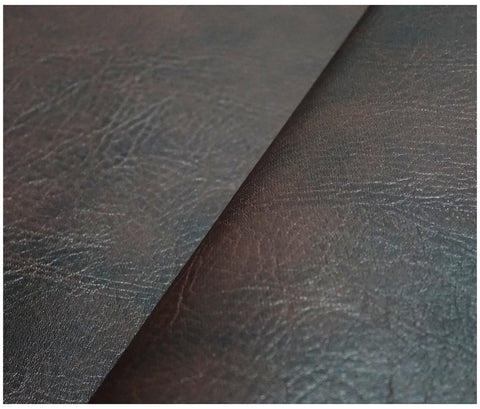 Dark Brown Chester Faux Leather - The Fabric Trade