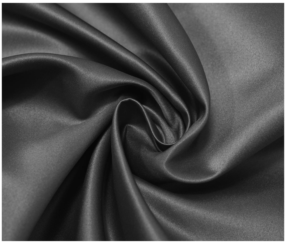 Dark Grey Duchess Satin - The Fabric Trade