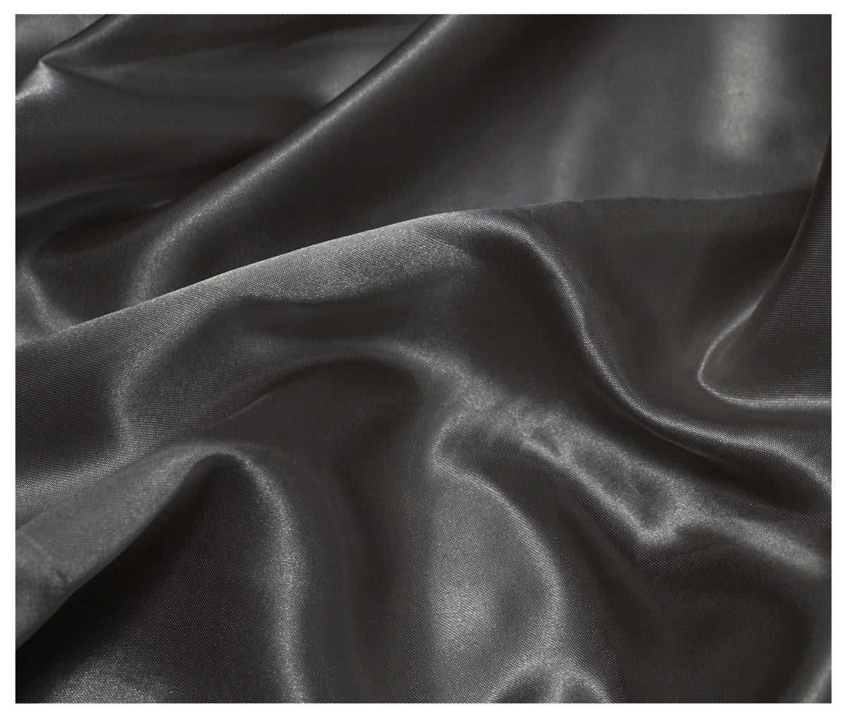 Dark Grey Satin - The Fabric Trade