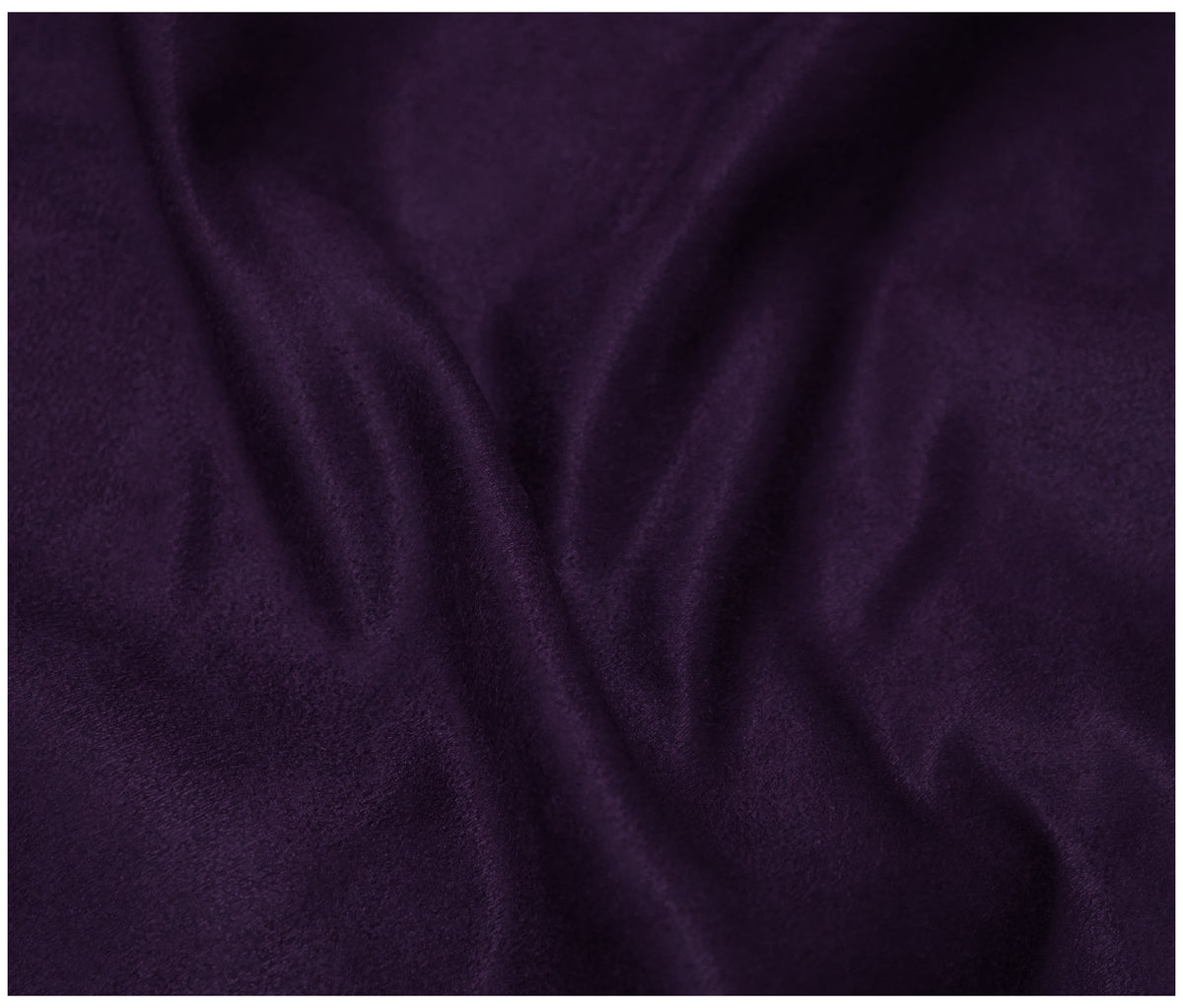 Dark Purple Faux Suede - The Fabric Trade