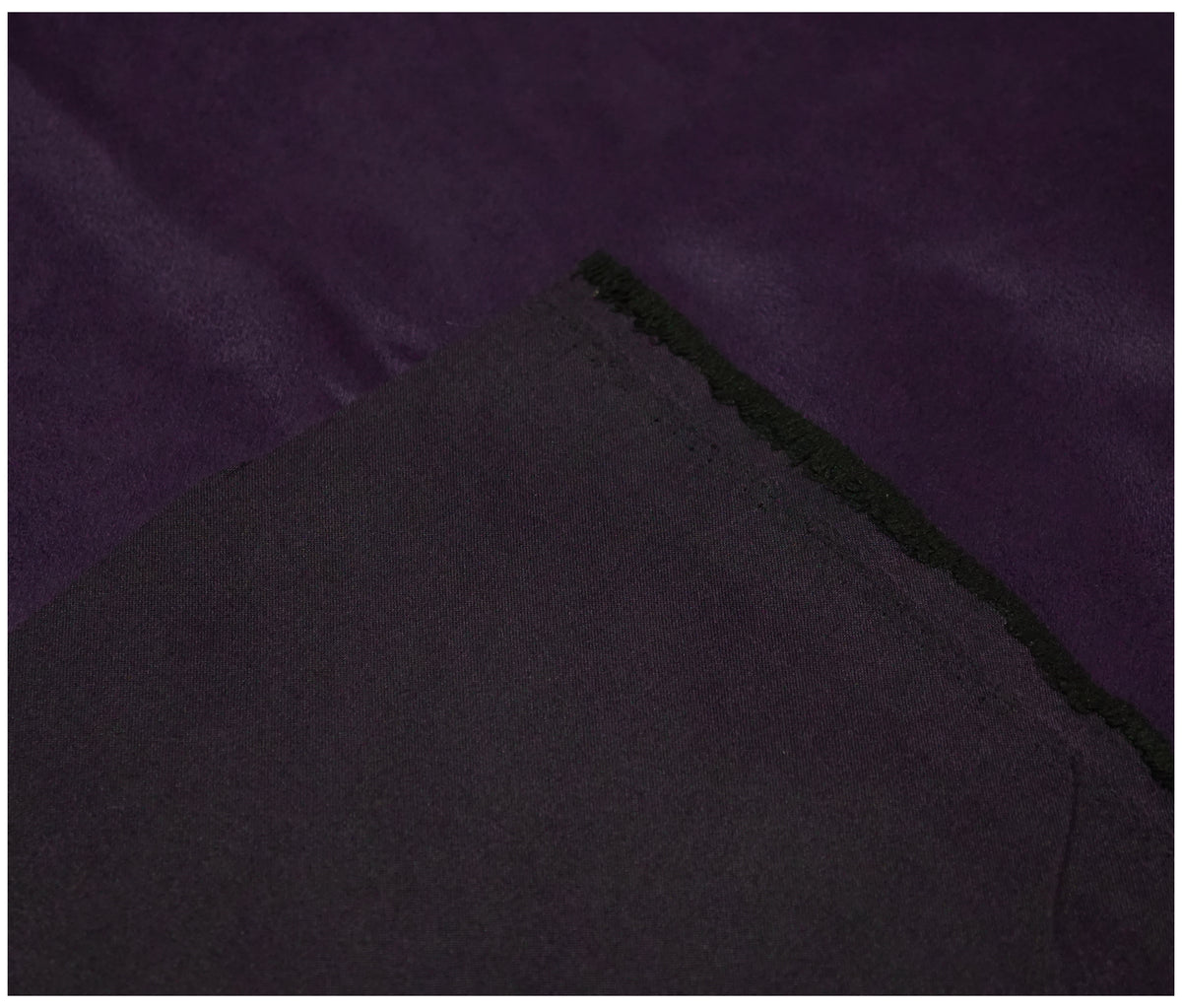 Dark Purple Faux Suede - The Fabric Trade