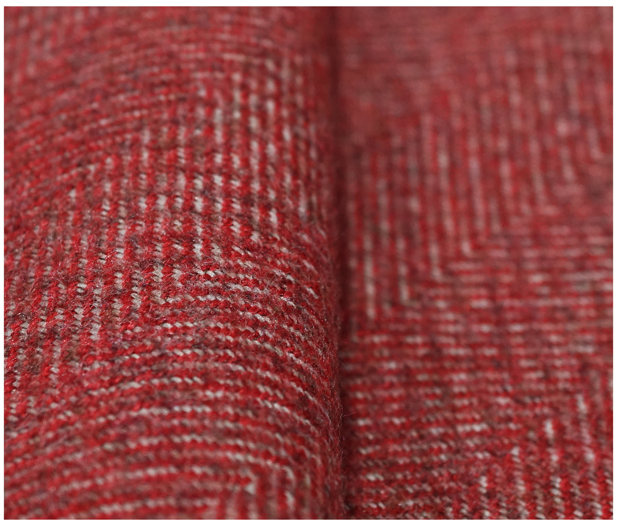 Dark Red Harris Tartan - The Fabric Trade