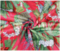 Exotic Cerise Printed Micro Velvet - The Fabric Trade