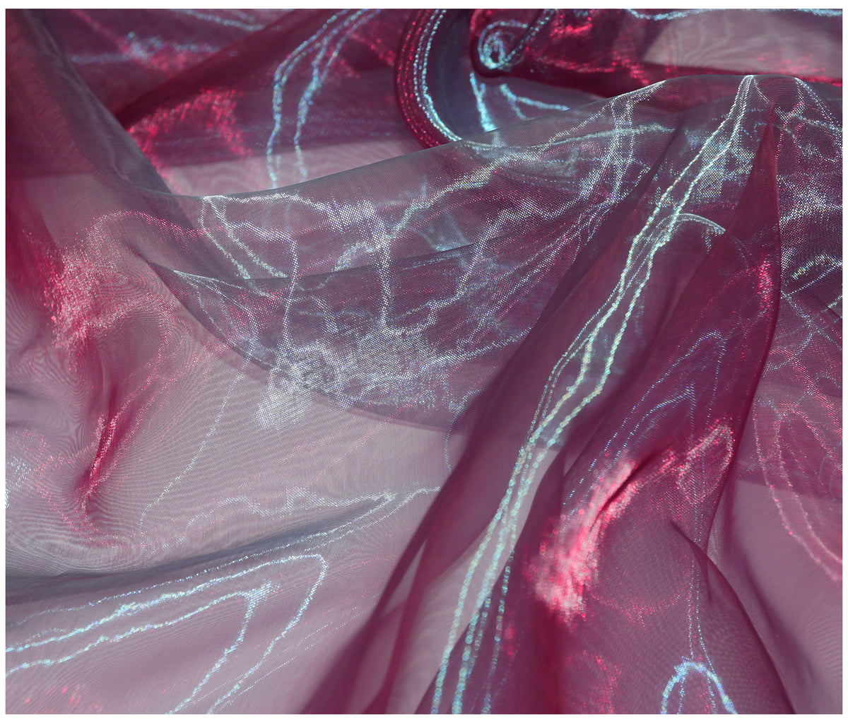 Frozen Purple Organza - The Fabric Trade