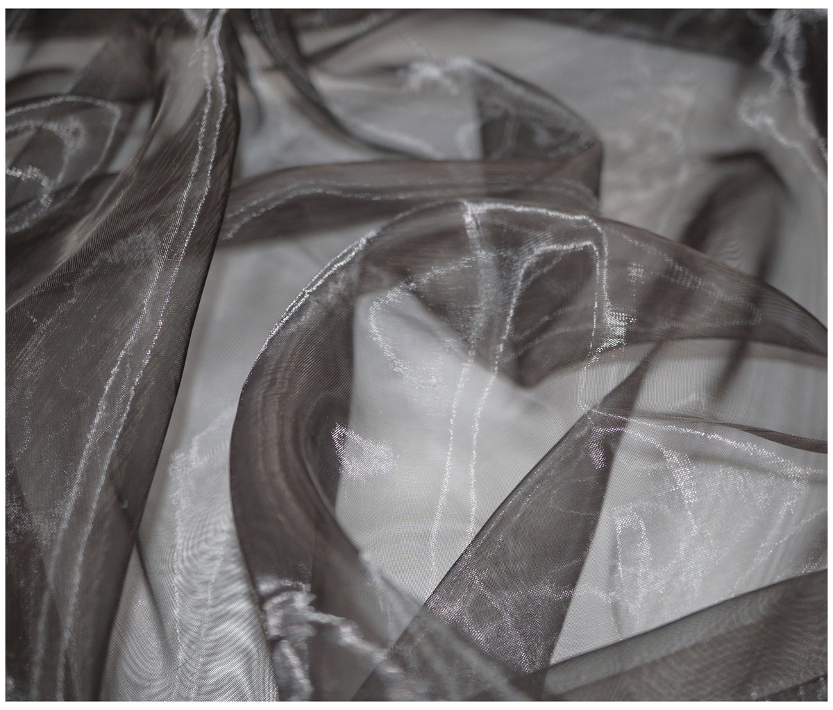 Graphite Organza - The Fabric Trade