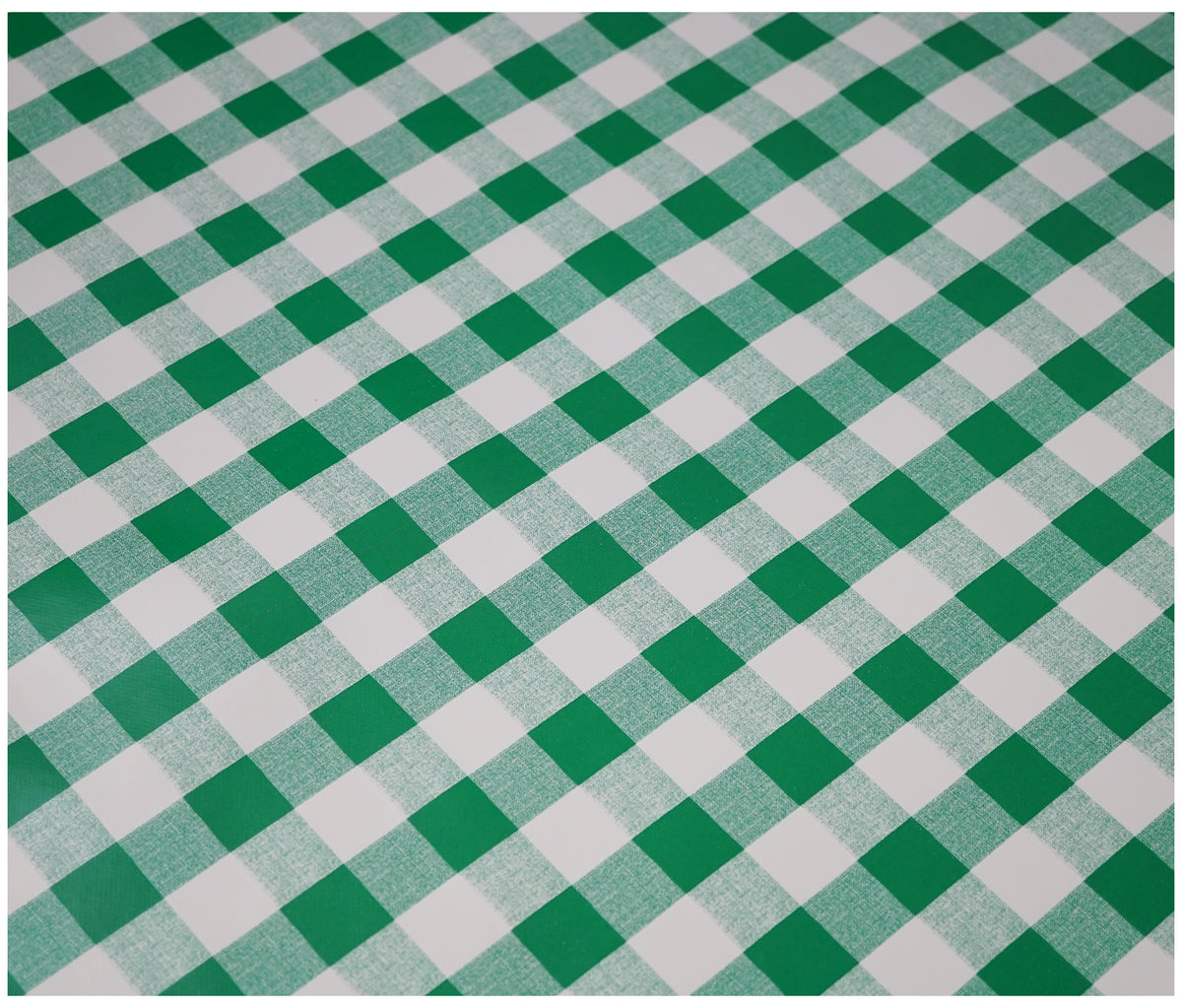 Green Gingham Tablecloth - The Fabric Trade