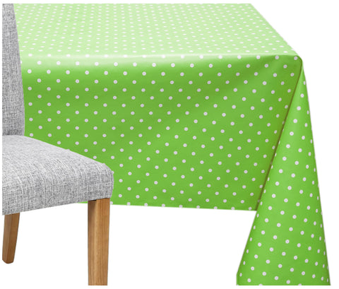 Green Small Spots Tablecloth - The Fabric Trade