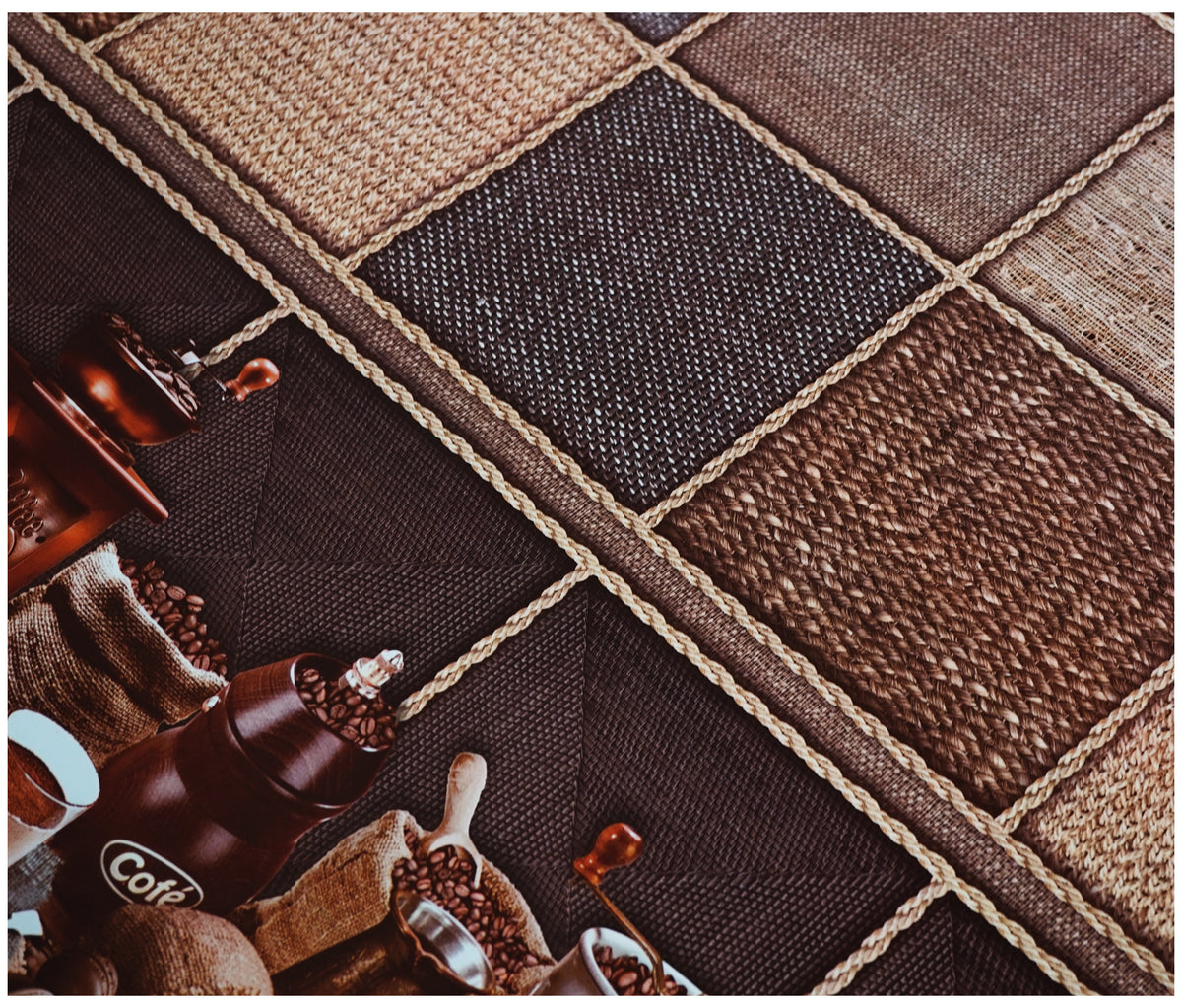 Hessian Coffee Tablecloth - The Fabric Trade