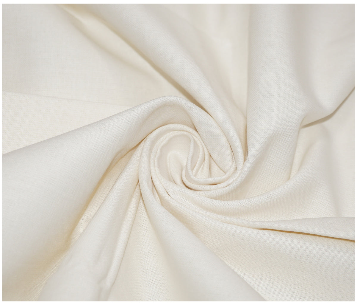 Ivory 100% Plain Cotton - The Fabric Trade